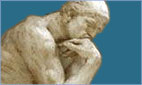 Auguste Rodin. Der Denker: Entscheidungen können erst im Arbeitsprozeß getroffen werden.